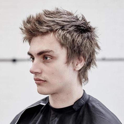 Medium Choppy Spiky Haircut For Guys Punk Haircut, Trending Hairstyles For Men, Punk Rock Hair, Short Punk Hair, Hairstyles Reference, メンズヘア ショート, Rocker Hair, Hairstyles For 2023, Rock Hairstyles