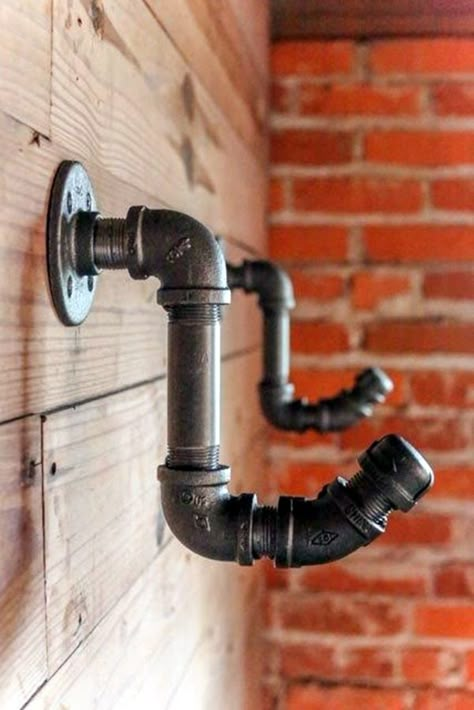 Industrial Pipe Furniture, Barn Bathroom, Plumbing Pipe Furniture, Coat Hooks Wall Mounted, Vintage Industrial Design, Gas Pipe, Pipe Decor, Urban Decor, Regal Design