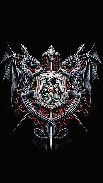 Sep 26, 2018 - This Pin was discovered by Ak Tommy Boy. Discover (and save!) your own Pins on Pinterest Wallpapers Gothic, Dragon Tattoo Images, Dragon Emblem, Dragon Crest, Crest Tattoo, Celtic Dragon Tattoos, Dragons Tattoo, Skeleton Face, Dragons Art