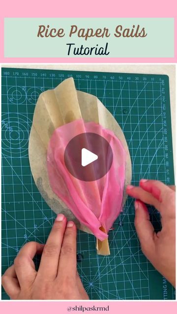 Shilpa Kerkar on Instagram: "Tutorial Alert : How to make Rice Paper Sails for Cake I forgot few things while doing this but pls you guys don’t forget them. I forgot to wear gloves while adding the color and I forgot to put the skewer on parchment paper before I put the soaked rice paper on it for drying. Save this tutorial if you like it. Let me know if it is useful to you. Also let me know if you have any queries or suggestions regarding this. Thank you for watching and bye until next time   @shilpaskrmd for more such tutorials   #shilpakerkar #shilpaskhatarahemeradil #ricepapersail #ricepapersailcake #tutorial #caketutorial #cake #cakeart #caketopper #cakes #caketutorials #tutorials #cakedecorating #cakeoftheday #caketutor #cakedecoration #birthdaycake #cakeinspiration #caketopperideas Rice Paper Sails Cake Designs, Rice Paper Cake Topper, Rice Paper Decorations For Cakes, How To Use Rice Paper On Cakes, Cake With Rice Paper Decoration, Rice Paper Sails Tutorial, Rice Paper Flowers Cake, Rice Paper Decorations, Rice Paper Flowers Tutorial