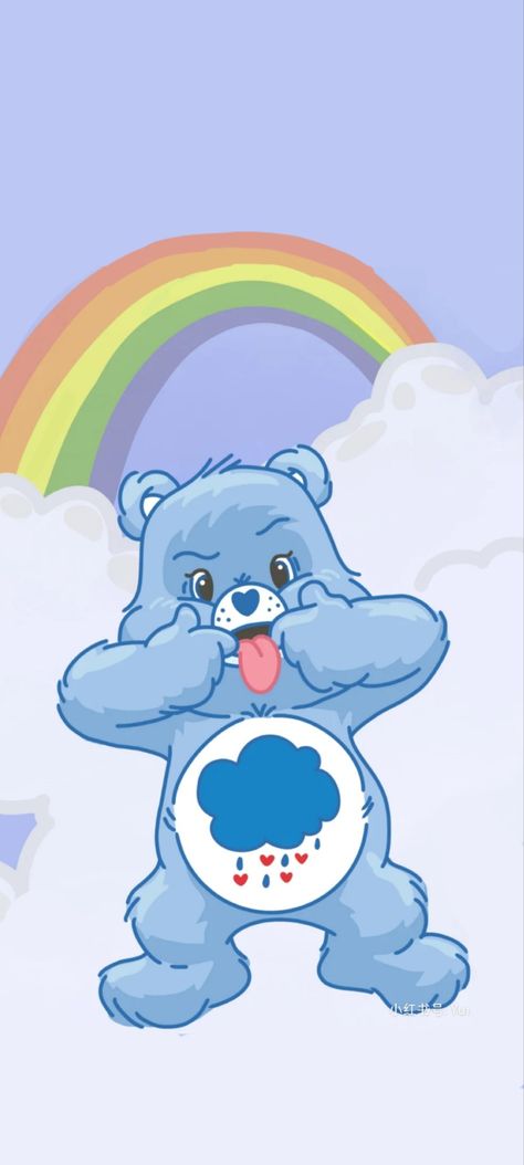 Grumpy Care Bear Wallpaper, Grumpy Bear Wallpaper, Anime Lofi Wallpaper, Wallpaper Girl Iphone, Grumpy Care Bear, Care Bears Birthday Party, Iphone Cartoon, Teen Wallpaper, Care Bear Birthday