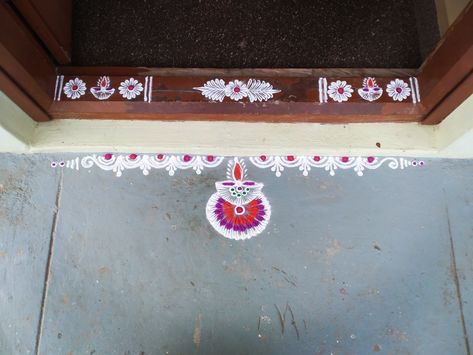 Deepavali special doorstep rangoli design 2023 🌸🌸 Doorstep Rangoli, Deepavali Special, Creative Rangoli Designs, Creative Rangoli, Simple Rangoli Border Designs, Rangoli Borders, Rangoli Border, Rangoli Border Designs, Diwali Rangoli