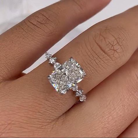 Cheap Engagement Rings, Wedding Sets and Wedding Bands for Women – louilyjewelry Radiant Cut Engagement Ring, Radiant Engagement, Dream Wedding Ring, Pretty Engagement Rings, Ring Cuts, Radiant Cut Engagement Rings, Vs1 Diamond, Cute Engagement Rings, Future Engagement Rings