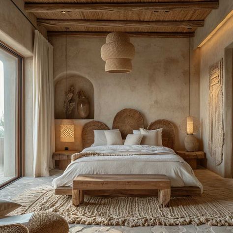 Bali Interior Design, Earthy Bedroom, Modern Luxury Bedroom, Stil Boho, Bedroom Boho, Boho Interior, Boho Bedroom, Minimalist Bedroom, Luxurious Bedrooms