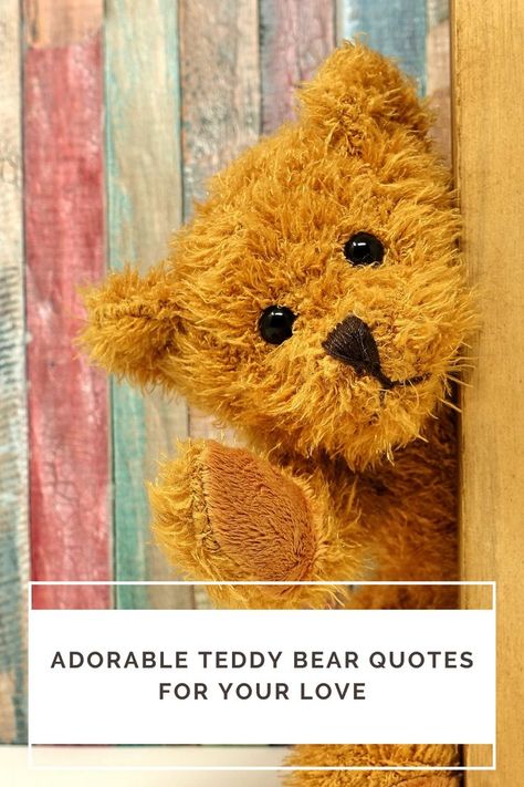 Teddy bear quotes Bear Quotes Cute, Teddy Bear Quotes Cute, Teddy Bear Quotes For Instagram, Teddy Bear Captions For Instagram, Teddy Bear Picnic Ideas, Bear Sayings, Quotes For Your Love, Teddy Bear Quotes, Puppy Quotes