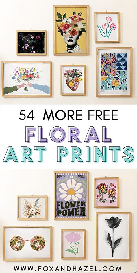 Get your hands on 54 free floral art prints to brighten any room! From bold blooms to delicate botanicals, these prints are perfect for adding a floral your walls. Download now and start decorating! Plant Prints Wall Art Free, Modern Wall Art Prints Free Printables, Bohemian Wall Art Printables, Free Art Prints Boho, Free Decor Printables, Free Printable Botanical Wall Art, 8x10 Prints Free Printables, 5x7 Printables Free Wall Art, Room Posters Printable Wall Art