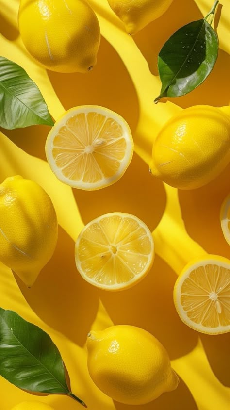 Lemon Wallpaper Iphone, Lemon Wallpaper Aesthetic, Lemonade Wallpaper, Lemons Wallpaper, Lemon Wallpaper, Lemon Background, Disney Canvas Art, Fruits Images, Fruit Wallpaper