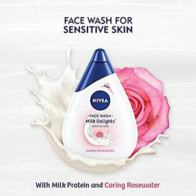 Nivea Face Wash, Sensitive Skin Care, Milk Protein, Rose Water, Face Wash, Skin Types, Sensitive Skin, Milk, Skin Care