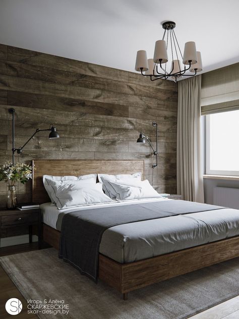 Rustic Bedroom Design, Bedroom Bed Design, Bedroom Furniture Design, Modern Bedroom Design, Remodel Bedroom, Master Bedrooms Decor, Rustic Bedroom, Boho Living, Home Room Design