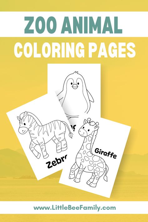 15 Zoo Animal Coloring Pages (Free Printables) Zoo Coloring Sheets Free Printable, Jungle Coloring Pages Free Printable, Zoo Animal Templates Free Printables, Zoo Coloring Pages Printables, Zoo Animal Coloring Pages Free Printable, Zoo Printables Free, Zoo Crafts For Preschoolers, Zoo Animals Preschool Activities, Free Animal Printables