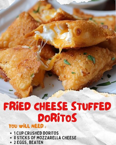 Doritos Recipes, Cheesy Snack, Fried Cheese, Party Appetizer, Cheese Stuffed, Cheese Fries, Quick Weeknight Meals, Appetizer Salads, Appetizer Dips