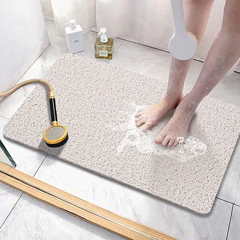 Amazon.com: Asvin Soft Textured Bath, Shower, Tub Mat, 24x16 Inch, Phthalate Free, Non Slip Comfort Bathtub Mats with Drain, PVC Loofah Bathroom Mats for Wet Areas, Quick Drying : Home & Kitchen Rv Storage Organization, Non Slip Shower Mat, Bathtub Mats, Plastic Mat, Tub Mat, Camper Storage, Traditional Baths, British Home, Bathtub Mat