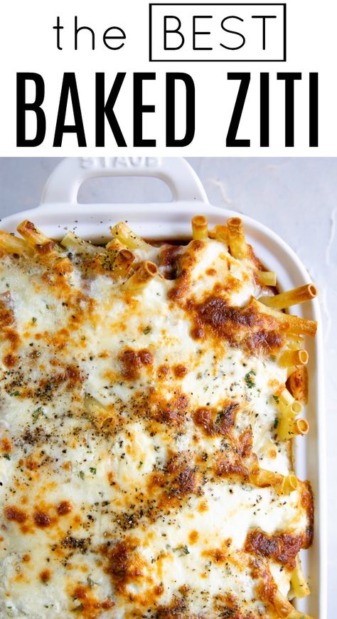 Best Baked Ziti, Best Baked Ziti Recipe, Ziti Al Forno, Italian Dinners, Easy Baked Ziti, Dinner Theater, Crockpot Pasta, Ziti Recipe, Ziti Pasta