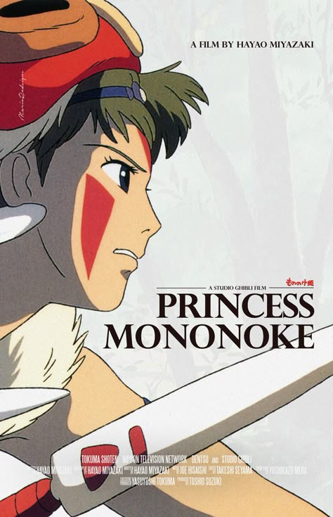 Princess Mononoke Poster, Mononoke Movie, Ghibli Poster, Hayao Miyazaki Movies, Studio Ghibli Poster, Animated Movie Posters, Personajes Studio Ghibli, Posters To Print, Studio Ghibli Characters