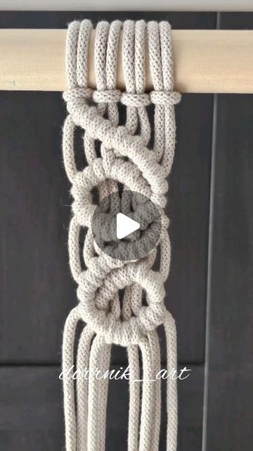 macrame | dream catcher on Instagram: "This Beautiful pattern is made with only one knot,  Use it for wallhanging, belt, bags and...  Enjoy 🌟  #macrametutoruals #macrame #macramedesign #macramepattern #macramedubai #macrameworkshop" Macrame Cord Spool Holder, New Macrame Designs, Macrame Rings Wall Hanging, Macrame Rope Pattern, 6 Cord Macrame Pattern, Macrame Picture Hanger Tutorial, Macrame Projects To Sell, 6 Strand Macrame Pattern, Macrame Knot Patterns