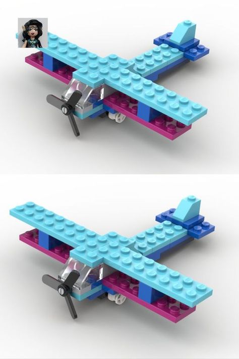 Lego Plane Instructions, Lego Truck Instructions, Simple Lego Builds, Easy Lego Builds, Lego Ideas For Kids, Lego Cars Instructions, Lego Classic Ideas, Lego Airplane, Lego Ideas To Build