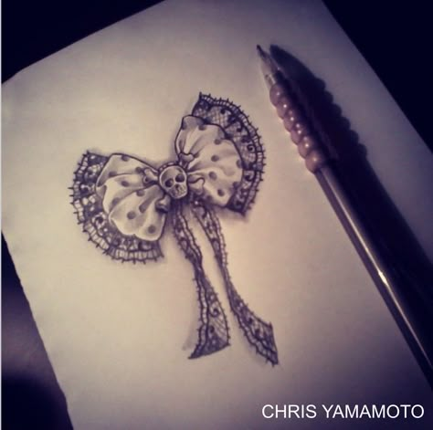 bow skull sketch tattoo by #chrisyamamoto www.instagram.com/christianyamamoto Skull Bow Tattoo, Skull Sketch Tattoo, Bows Tattoo, Skull With Bow, Mandala Arm Tattoos, Architecture Analysis, Bow Tattoos, Bow Tattoo Designs, Inner Arm Tattoos