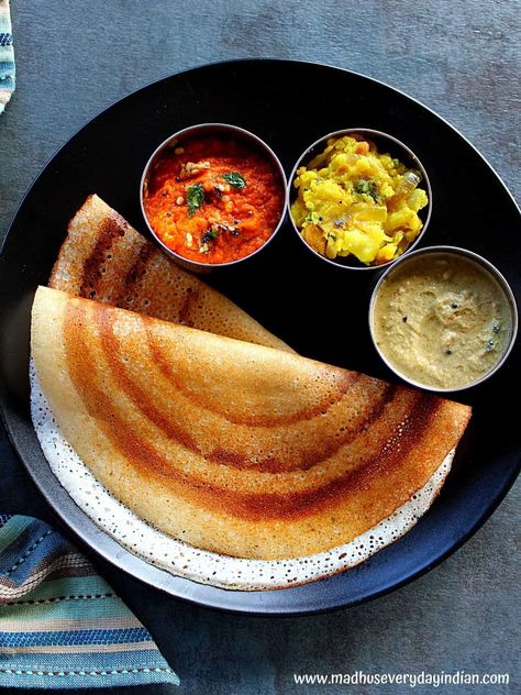 Recipe With Rice Flour, Chennai Food, Plain Dosa, Recipe With Rice, Dosa Batter, Dosa Recipe, Vegetarian Fast Food, Gulab Jamun, Indian Cooking Recipes