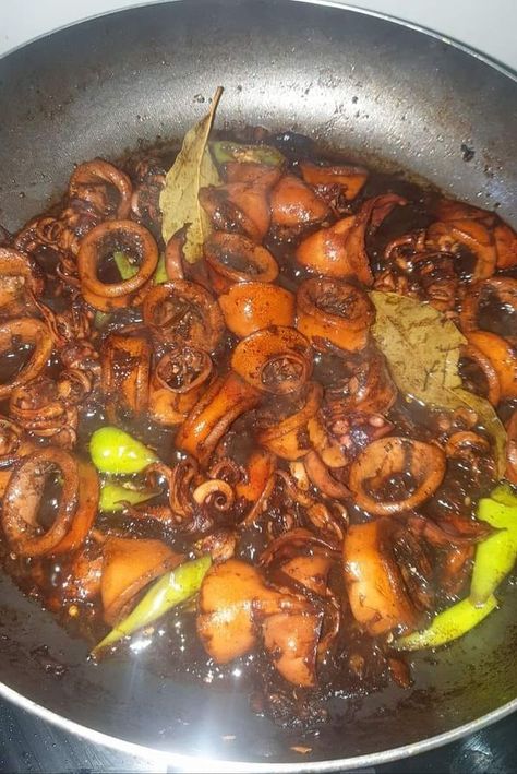 Adobong Pusit, Lutong Pinoy, Squid Recipes, Lemon Lime Soda, Lime Soda, Lemon Lime, Soy Sauce, Sauce, Quick Saves