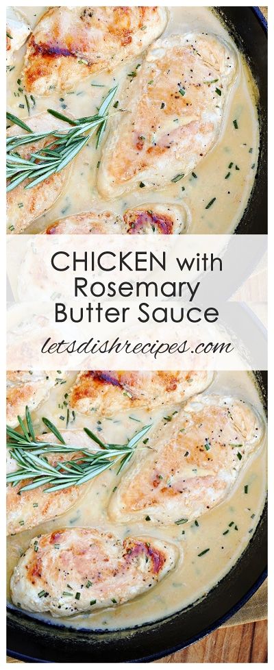 Chicken With Rosemary, Rosemary Butter, Rosemary Recipes, Delicious Chicken Breast Recipes, Chicken Breast Recipes Baked, Chicken Dishes Easy, Breaded Chicken Breast, Rosemary Chicken, Turkey Dishes