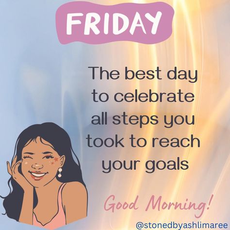 Good morning! Happy Friday! We made it to the weekend. Well first we have to make it through today but don’t forget to celebrate those small victories that helped you reach your personal or business goals. #friday #fridayvibes #fridaymood #fridaymotivation #fridaymorning #fridayfeeling #fridayquotes #fridayquote #fridayquotespiration #dailyaffirmation #dailyaffirmations #affirmations #manifesting #goals #motivationalquotes #fridaynight #fridaynightvibes #fridaynightfun Manifesting Goals, Good Morning Happy Friday, Friday Motivation, Small Victories, Its Friday Quotes, Friday Feeling, Night Vibes, Friday Morning, We Made It