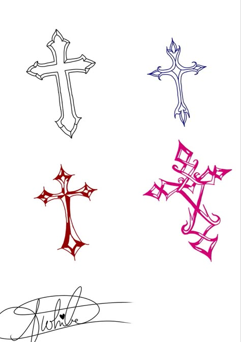 Y2k Cross Tattoo, Types Of Crosses, Are Tattoos, Tattoo Designer, Flash Tattoo Designs, Cute Tattoos For Women, Cross Tattoo, Body Mods, Kingdom Hearts