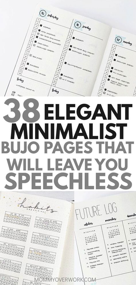 Want a MINIMALIST BULLET JOURNAL layout for inspiration? If your goal is to do more with less, then check out these stunning ideas. You’ll find all kinds of collection pages include key, index, budget & finances, workout, monthly cover, habit tracker, yearly calendar, future log, daily log, weekly spreads, books to read, and more to setup your minimalist bujo. Simple header and banner ideas, monochromatic highlighting and other tips #bulletjournal #bujo #bujoing #bujoinspire #bujojunkies Bullet Journal Wishlist, Minimalist Bullet Journal Ideas, Minimalist Bullet Journal Layout, Minimalist Bujo, Bujo Pages, Bullet Journal Budget, Bullet Journal Minimalist, Minimalist Bullet Journal, How To Bullet Journal