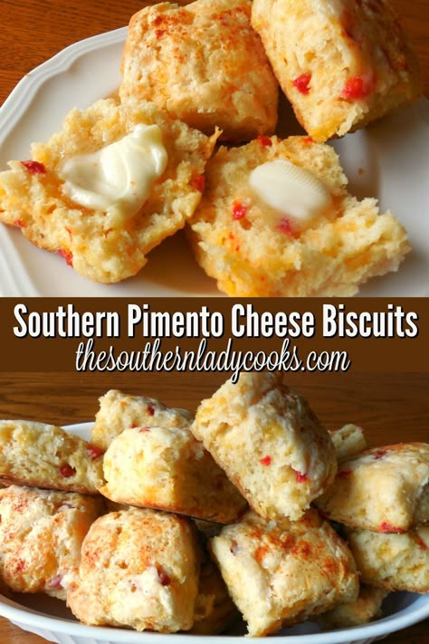 Pimento Cheese Biscuits, Southern Biscuit Recipe, Southern Biscuits Recipe, The Southern Lady Cooks, Pimento Cheese Recipes, Southern Lady Cooks, Southern Biscuits, Southern Recipes Soul Food, Biscuit Bread