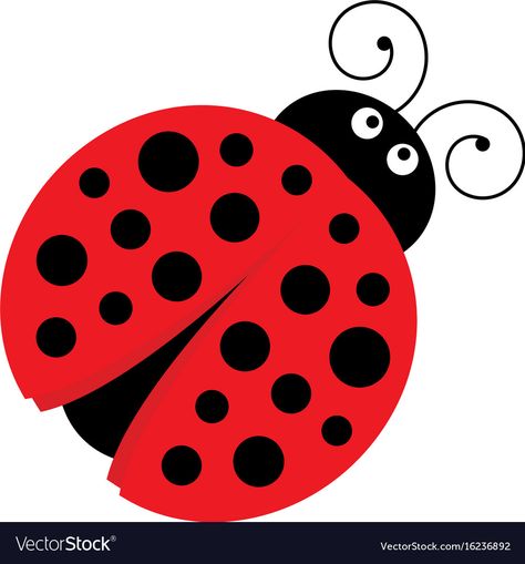 Cute cartoon ladybug Royalty Free Vector Image Cartoon Ladybug, Bug Cartoon, Ladybug Cartoon, Butterfly Art Painting, Paper Snowflake, Ladybug Birthday, Winter Decoration, Paper Snowflakes, Rainbow Loom