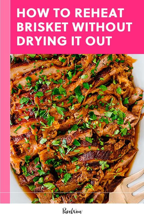 Reheating Brisket, Reheat Brisket, Smoked Beef Roast, Brisket Sides, Best Dinner Party Recipes, Smoked Beef Brisket Recipes, Meals With Meat, Brisket Oven, Smoked Chuck Roast