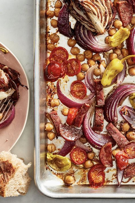 Sheet-Pan Italian Sub Dinner Recipe - NYT Cooking Italian Sheet Pan, Nyt Recipes, Italian Sub, Sheet Pan Suppers, Deli Sandwiches, Sheet Pan Meals, Nyt Cooking, Pan Dinners, Pan Meals