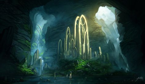 다크 판타지, Fantasy Setting, Fantasy Places, Nft Art, Matte Painting, Old Paintings, Environment Design, One Shot, Environmental Art