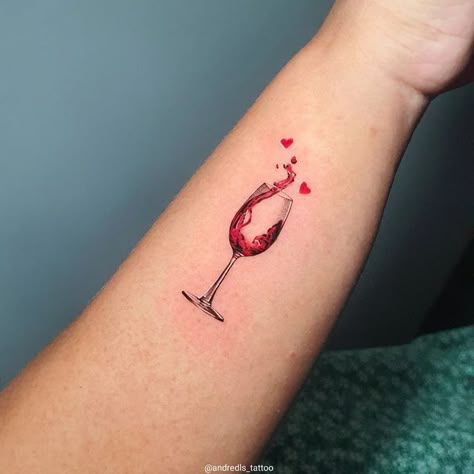 Wine Glass Tattoo Ideas, Wine Tatoos Glasses, Mini Wine Glass Tattoo, Small Wine Tattoos, Wine Tatoos Ideas, Wine Tattoos For Women, Red Wine Tattoo, Glass Of Wine Tattoo, Wine Tattoo Ideas