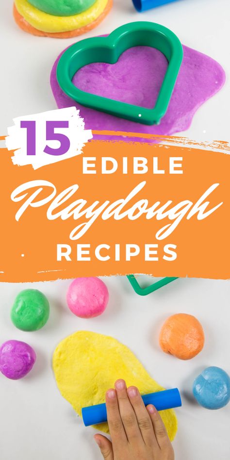 Eat your playdough! Learn to make easy edible play doh - but why stop there? Let your kids play and snack with these recipes for edible playdough. Try birthday cake play dough, peanut butter doh, marshmallow playdough & more! Even mom will want to join in on the edible fun! Edible Playdough Recipes, Edible Playdough Recipe, Marshmallow Playdough, Edible Playdoh, Edible Play Dough Recipe, Edible Play Dough, Edible Sensory Play, Edible Sensory, Play Dough Recipes