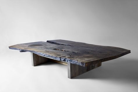 Wabi Sabi Table, Wabi Sabi Furniture, Raw Furniture, Wood Coffee Table Rustic, Japanese Table, Low Sofa, Low Coffee Table, Furniture Details Design, Unique Furniture Pieces