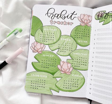 Habit Tracker Aesthetic, June Habit Tracker, Bullet Journal Summer, Tracker Aesthetic, Bullet Journal Habit Tracker, Journal Habit Tracker, March Bullet Journal, Journal Tracker, خريطة ذهنية