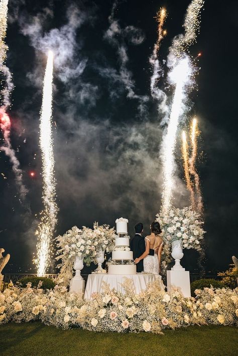 Wedding In Sicily, Wedding Fireworks, Sicily Wedding, Dream Wedding Reception, Dream Wedding Decorations, Dream Wedding Venues, Lake Como Wedding, European Wedding, Wedding Venue Decorations