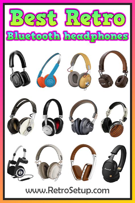 What are the best retro Bluetooth headphones? The best retro Bluetooth headphones to buy in 2019 are in our opinion, probably the Sennheiser Momentum 2.0 headphones. The sound quality, build quality and bang for your buck was taken into consideration in this article. Depending on your budget you should definitely take a look at our Top10 list, of retro Bluetooth headphones 2019. #retroheadphones #bluetoothheadphones Retro Headphones Outfit, Gadget Aesthetic, Headphones To Buy, Retro Headphones, Vintage Headphones, Headphone Outfit, Retro Headphone, Best Bluetooth Headphones, Marshall Headphones