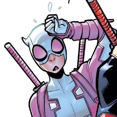 Deadpool And Gwenpool, Gwen Poole, Gwen Pool, Comic Icons, Cute Profile, Gwen Stacy, Marvel 3, Cute Profile Pictures, Pfp Ideas