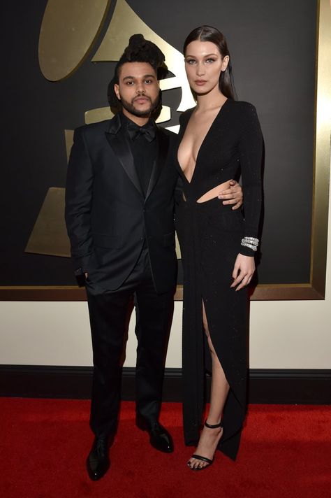 Red Carpet Grammys, The Weeknd And Bella Hadid, Tall Girlfriend, Taller Girlfriend, Tall Girl Short Guy, Grammys 2016, Mtv Music Awards, The Grammys, Girl Couple