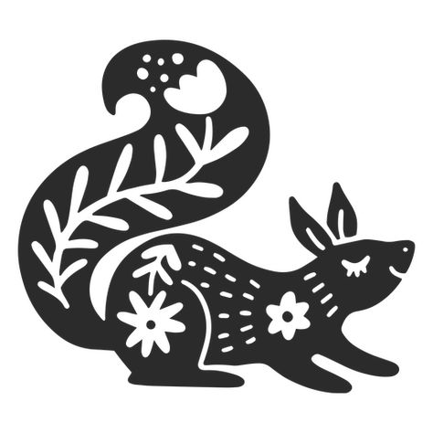 A squirrel adorned with floral motifs PNG Design Squirrel Stencil, Squirrel Clipart Black And White, Squirrel Mascot, Squirrel Graphic, Squirrel Shirt, A Squirrel, Design Ad, Create T Shirt, Floral Motifs