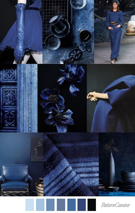 NAVY SEAL - color, print & pattern trend inspiration for Fall 2019 by ... Pattern Curator, Classic Blue Pantone, Pantone 2020, Winter Typ, Blue Inspiration, Mood Indigo, Color Collage, Color Trends Fashion, Navy Seal