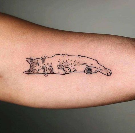 Cat Tats, Cat Tattoo Simple, 16 Tattoo, Tattoo Placements, Cat Tattoo Designs, Initial Tattoo, Cat Tattoos, Tiny Tattoo, Tattoo Designs For Men