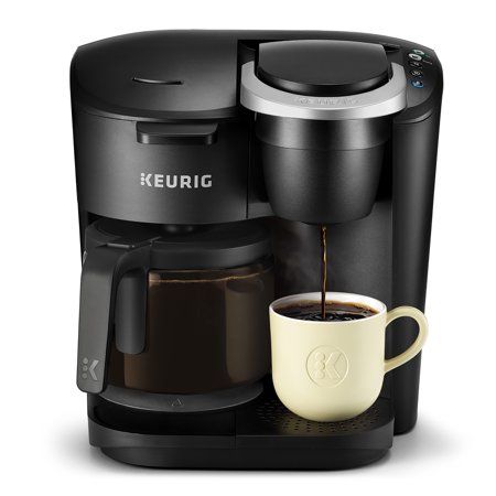 Keurig K-Duo Essentials Coffee Maker, with Single Serve K-Cup Pod and 12 Cup Carafe Brewer, Black - Walmart.com Keurig Coffee Maker, Single Serve Coffee Maker, Capsule Coffee Machine, Cappuccino Maker, Pod Coffee Makers, Reusable Coffee Filter, Keurig Coffee Makers, Best Coffee Maker, Keurig Coffee