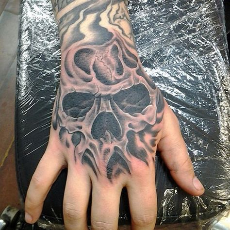 Reaper Hand Tattoo, Skull Hand Tattoo Design, Skull Tattoos Hand, Demon Hand Tattoo, Skull Hand Tattoos, Hand Skull Tattoo, Hand Tattoos For Guys Ideas, Eye Hand Tattoo, Skull Tattoo Ideas