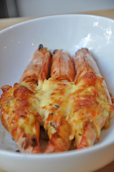 Stuffed King Prawns Lobster Thermidor, King Prawns, Prawn Recipes, 1200 Calorie, Shellfish Recipes, Filipino Cuisine, Filipino Dishes, Shrimp Dishes, Pinoy Food