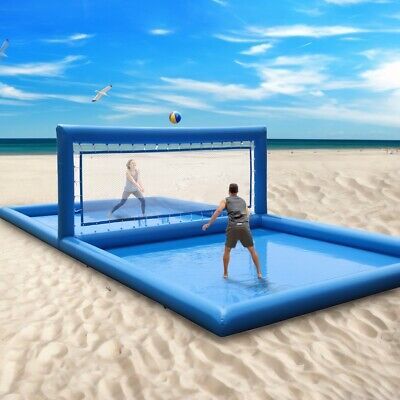 ad eBay - Inflatable Volleyball Court PVC Outdoor Pool Field Beach Net for Sports Game 33' - Buy Now, click the link (eBay) Beach Games For Adults, Pool Volleyball, Water Volleyball, Volleyball Set, Volleyball Court, Park Games, Volleyball Net, Outdoor Game, Ball Pool