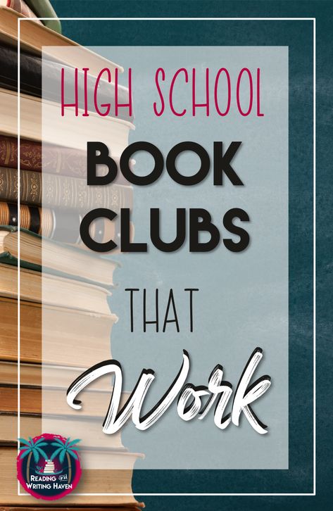 High School Book Club Activities, Teen Book Club, Classroom Book Clubs, High School Ela Classroom, Librarian Ideas, Library Marketing, Book Club Activities, High School Literature, High School Reading