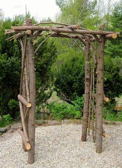 Grapevine Arch, Rustic Garden Gates, Garden Gates Ideas, Diy Arbor, Rustic Trellis, Gates Ideas, Rustic Arbor, Diy Arch, Wedding Arbor Rustic