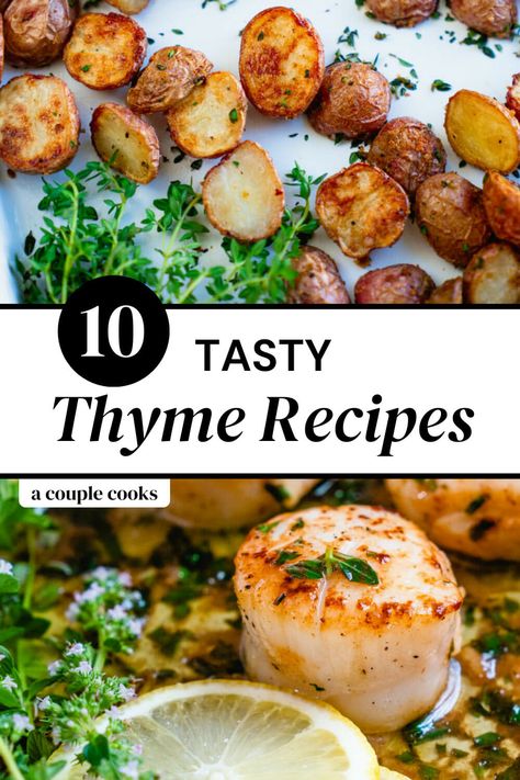 Lemon Thyme Recipes, Herbs Recipes, Fresh Herb Recipes, Thyme Herb, Cooking With Fresh Herbs, Cooking With Herbs, Recipes By Ingredients, Thyme Recipes, Recipes Salmon